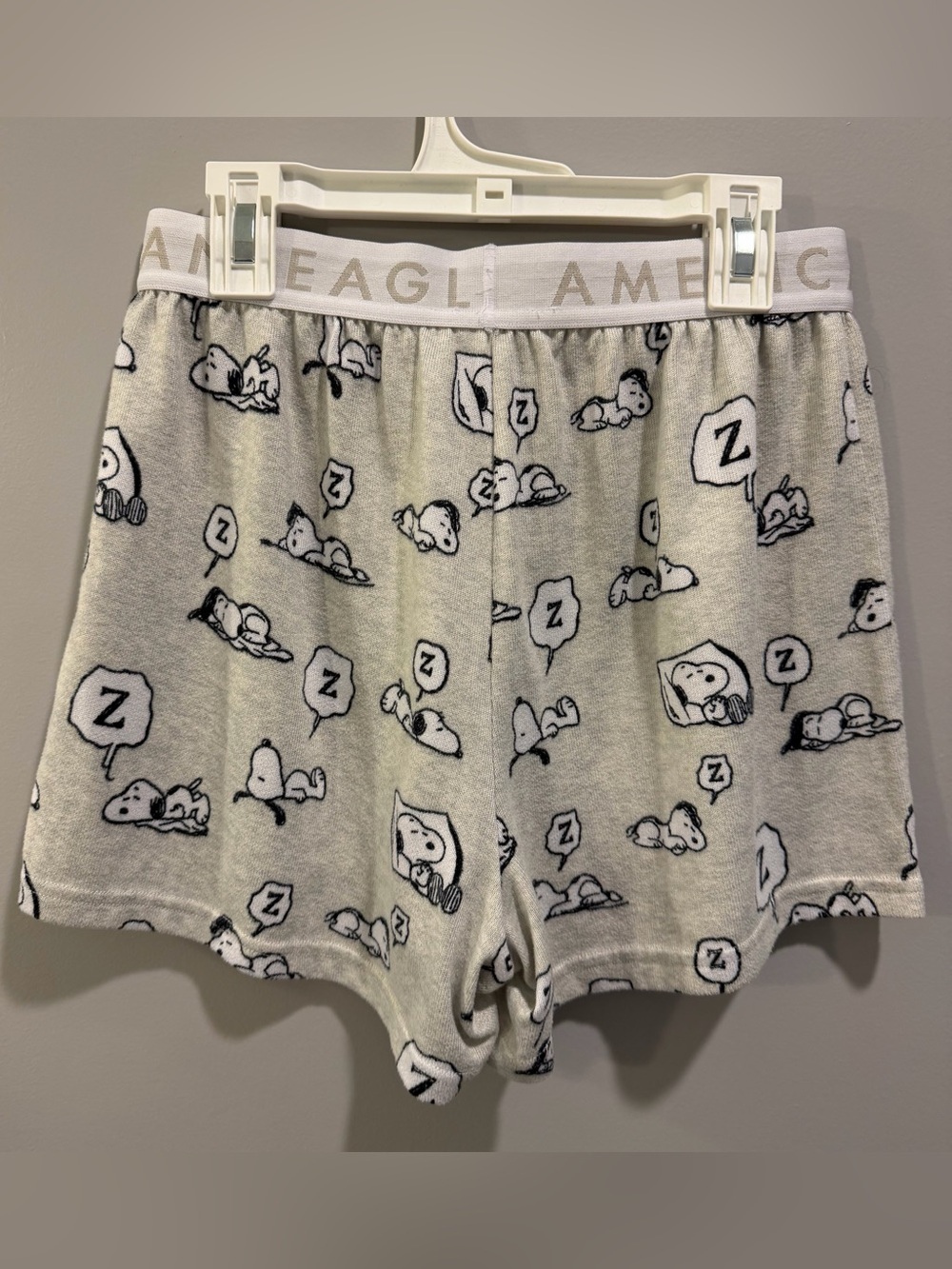 American Eagle Lounge Soft Plush High-Rise Waistband Snoopy Print PJ Shorts XS - Picture 5 of 9
